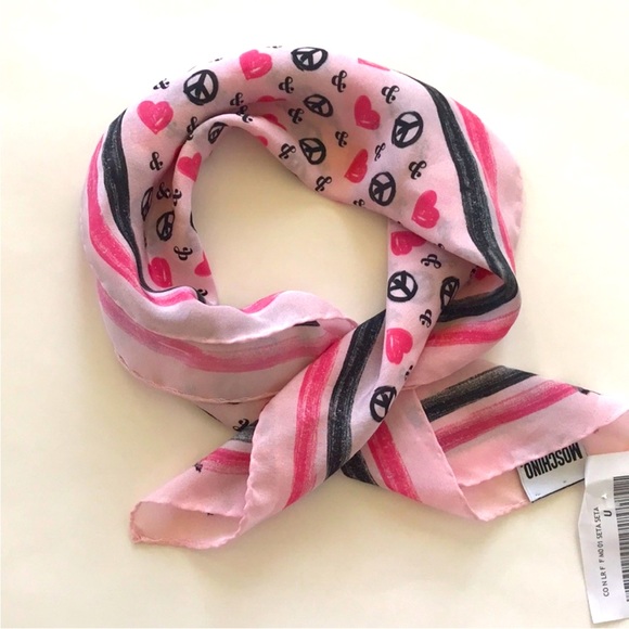 Moschino Cheap and Chic Silk Handkerchief Scarf - Picture 3 of 6